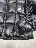  Áo Khoác Phao - Thời Trang Nữ Miu Miu Cropped nylon Down Coat Mùa Đông Chống Thấm Nước 