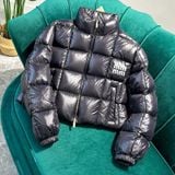  Áo Khoác Phao - Thời Trang Nữ Miu Miu Cropped nylon Down Coat Mùa Đông Chống Thấm Nước 