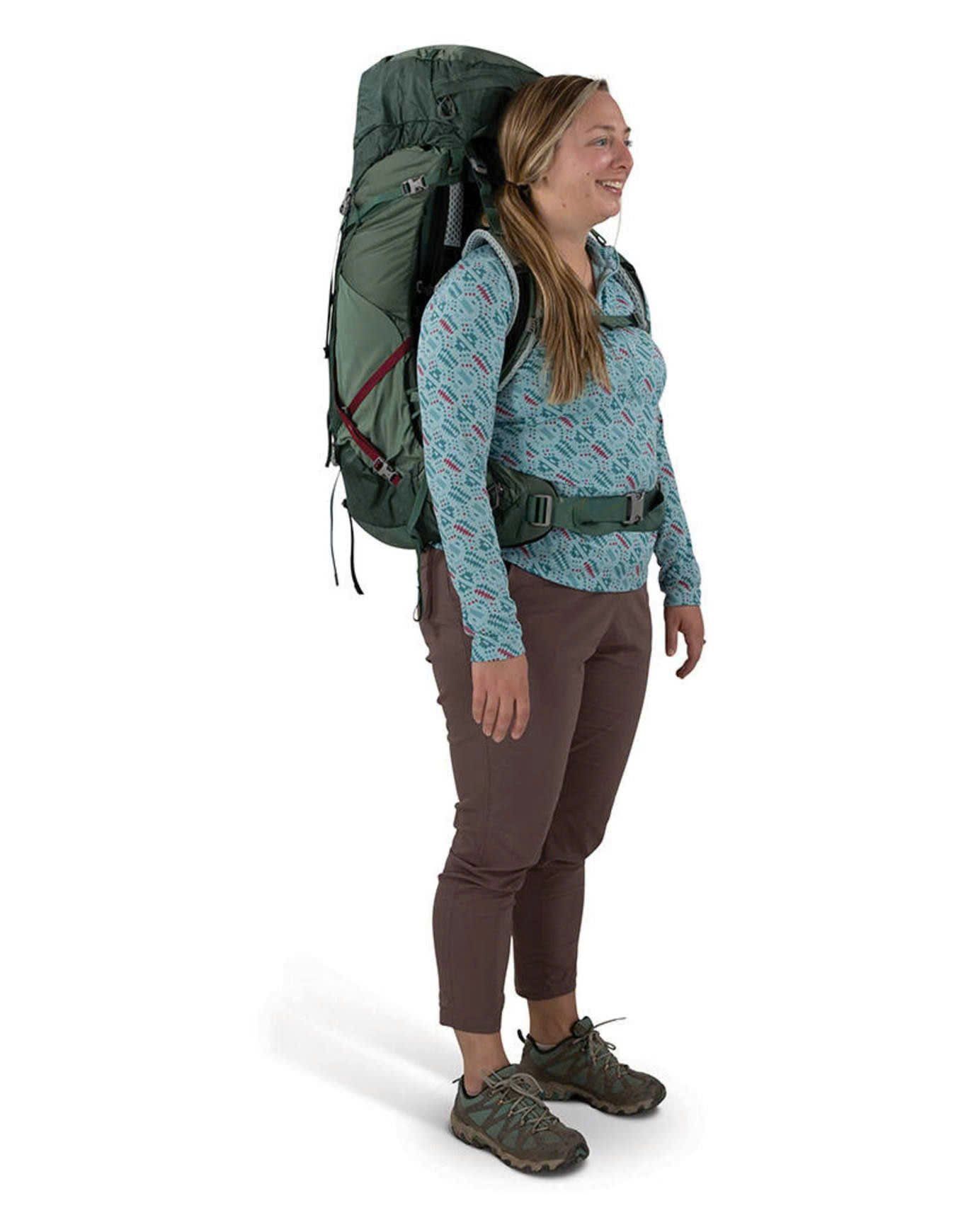  Balo Du Lịch Trekking OS AURA LT 50 Có Ngăn Trợ Lực Và Áo Mưa Đi Kèm 