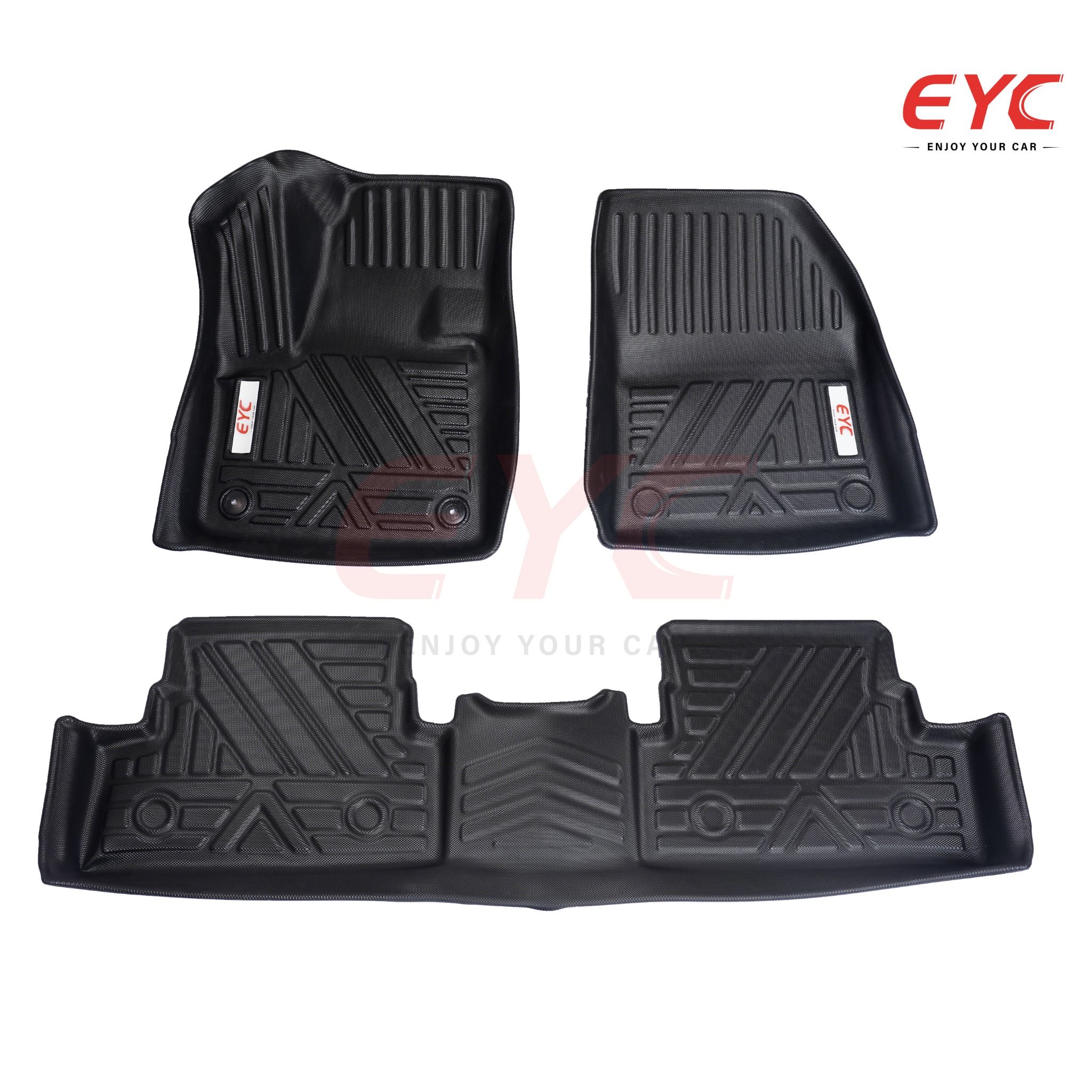  Thảm đúc cao cấp Peugeot 3008 2017-2021 hãng EYC vật liệu TPV đen bóng, có vân 