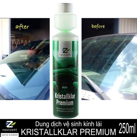 Chai dung dịch vệ sinh kính lái nextzett KRISTALLKLAR PREMIUM 250ML