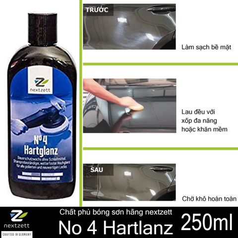 Chất phủ bóng sơn No 4 Hartlanz hãng nextzett, mã 93020515