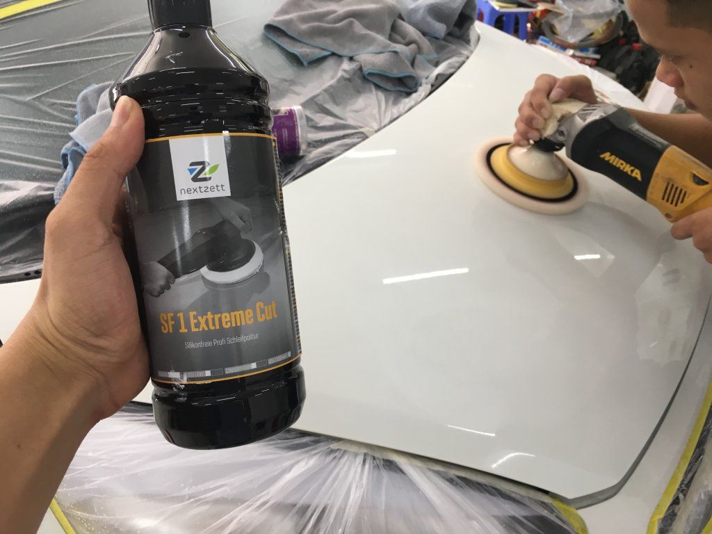  Đánh bóng sơn xe 4 bước bằng sản phẩm nextzett CHLB Đức 