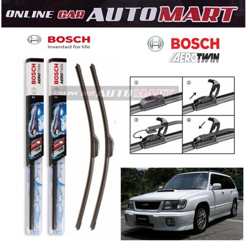 Bộ gạt mưa mềm BOSCH AEROTWIN xe Subaru Forester đời 2013-2014 - 2015 - 2016 -2017 kích thước bên lái 26 INCH (65cm) bên phụ 16 INCH (40cm)