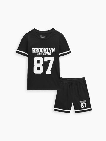 Bộ trẻ em cộc tay Brooklyn DFM0175 Thời trang M2