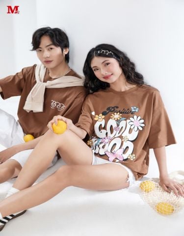 Áo Phông Áo Tshirt Unisex Cộc Tay GOOD MOOD Thời Thượng Năng Động Phong Cách Thời Trang Trẻ K0030797 Thời Trang M2