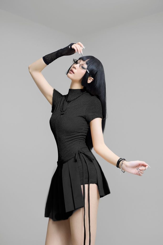  MONEY BLACK SKIRT - VÁY ĐEN V100 