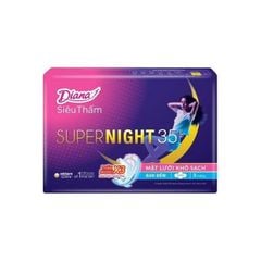 Băng Vệ Sinh Diana Siêu Thấm ban đêm Supernight 35cm - 3 Miếng
