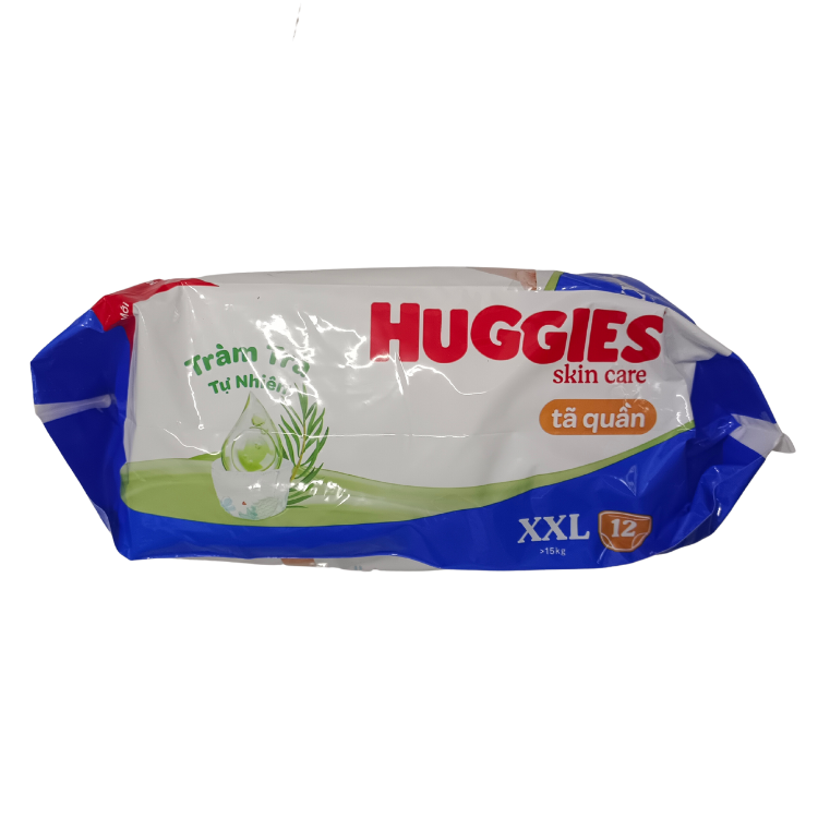 Tã quần Huggies Skin Care cỡ XXL 12 miếng (> 15kg)