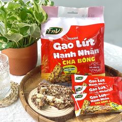 Thanh gạo lứt Hạnh Nhân Chà Bông/Hạt Óc Chó Rong Biển FNV (150gr - Gói 10 thanh) - Ăn Vặt - Healthy - Gạo lứt ăn kiêng