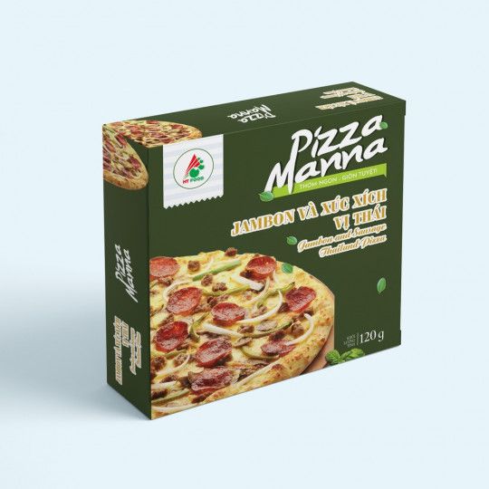 3D - Pizza Manna Jambon Và Xúc Xích Vị Thái 120gr/200gr