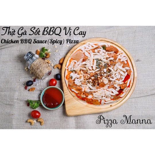 3D - Pizza Manna Thịt Gà Sốt BBQ Vị Cay 120gr/200gr