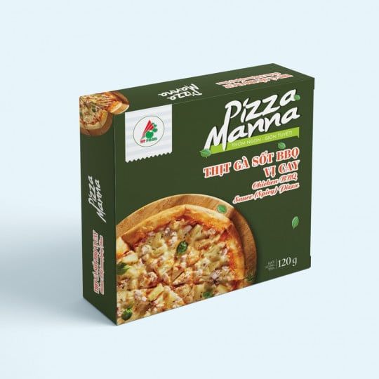 3D - Pizza Manna Thịt Gà Sốt BBQ Vị Cay 120gr/200gr