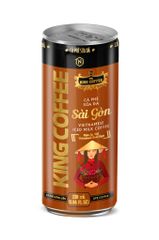 Cà Phê sữa đá King cofee Sài Gòn đậm gu Việt - Lon 238ml