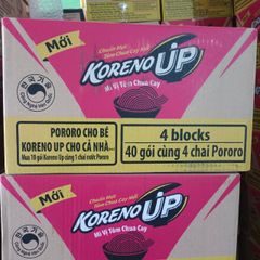 Mì Koreno Up Mix Vị Tôm Chua Cay 1 lốc 10 gói (682g)+tặng 1 chai potoro vị dâu (thùng 4 lốc)