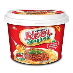 Mì trộn Cung Đình Kool Sốt Spaghetti Hương Vị Thịt Bò Bằm Và Cà Chua 105g Thùng 12 Tô