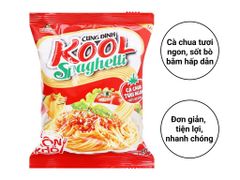 Mì Trộn Cung Đình Kool Sốt Spaghetti Hương Vị Thịt Bò Bằm Và Cà Chua 105g Thùng 30 gói