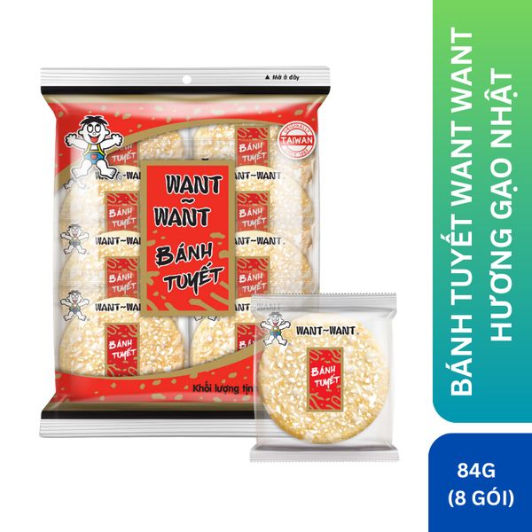 Bánh gạo tuyết Want Want hương gạo Nhật 84g