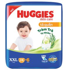 Tã quần Huggies Skin Care cỡ XXL 28M + 6M Tã quần XXL