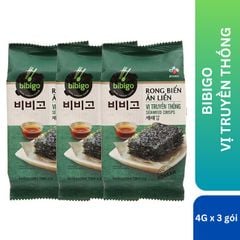 Rong biển ăn liền Bibigo vị truyền thống 4gr x 3