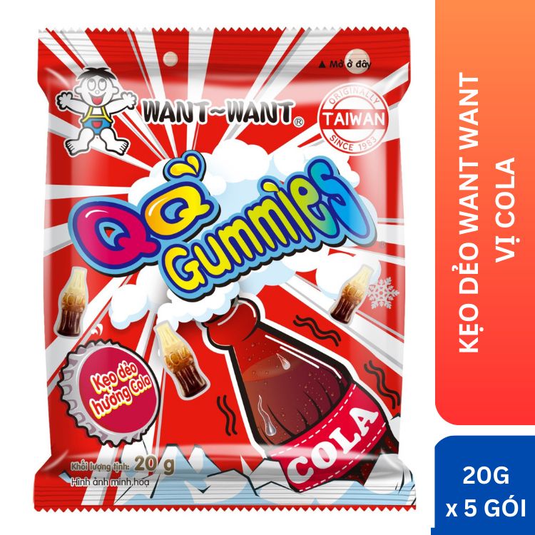 KẸO DẺO WANT WANT QQ Gummies dây 5 gói x 20g