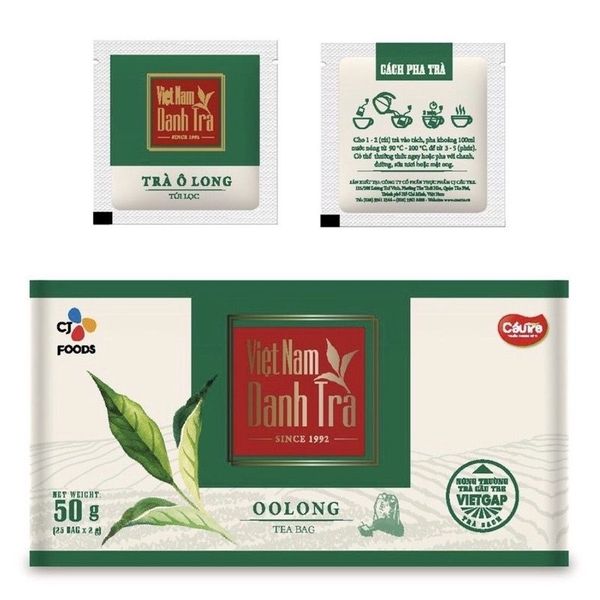 Trà Oolong túi lọc Cầu Tre - Hộp 25 gói