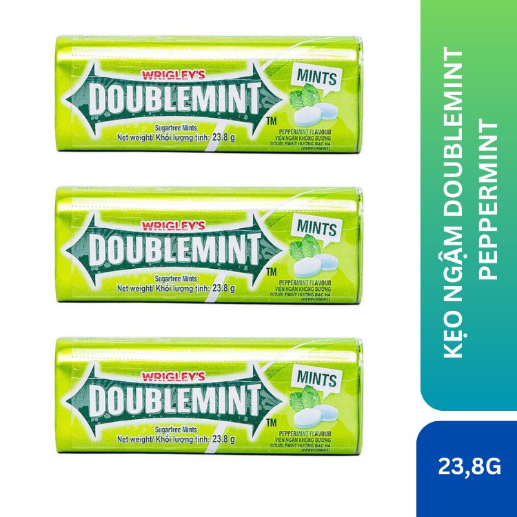 Kẹo ngậm không đường Doublemint tuýp 35 viên