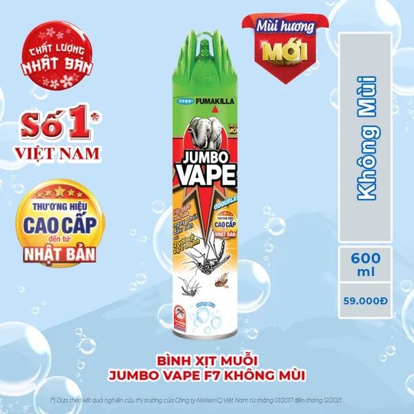 Bình xịt muỗi JUMBO VAPE 600ML