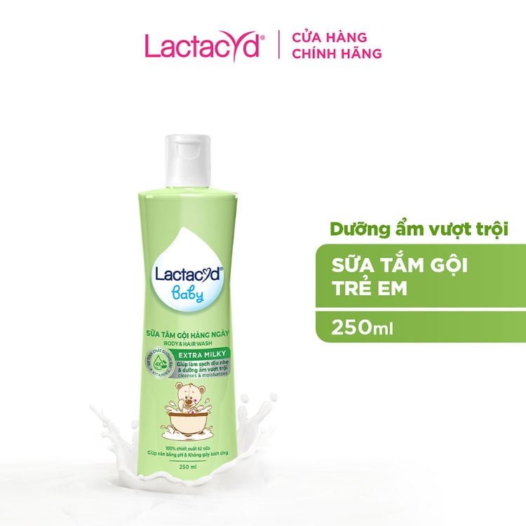 Sữa tắm gội cho bé LACTACYD 250ML