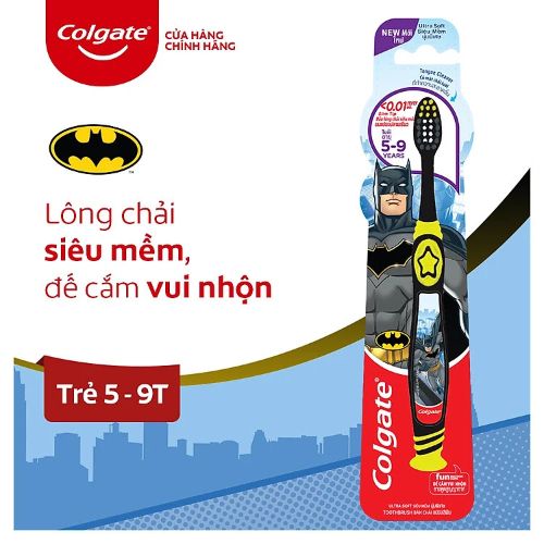 Bàn chải đánh răng Colgate họa tiết Batman/Barbie dành cho trẻ em