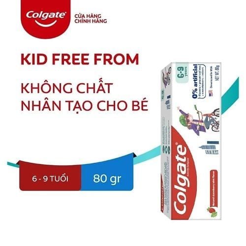 Kem đánh răng trẻ em Colgate Kid Free From dành cho bé 6 đến 9 tuổi 80g