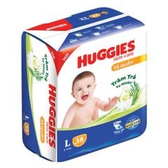 Tã quần Huggies Skin Care cỡ L 38M + 6 M Tã quần L