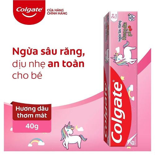 Kem đánh răng trẻ em Colgate Kỳ Lân/Khủng Long Hương Dâu 40g