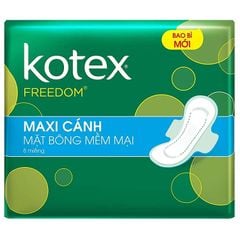 Băng vệ sinh Kotex Freedom mặt bông dày cánh 8 miếng