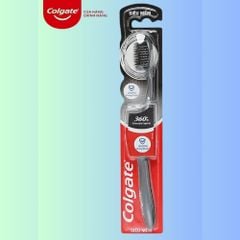 Bàn chải đánh răng Colgate 360 Charcoal Spiral Lông Chải Xoắn Kép Sạch Toàn Diện