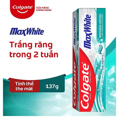 Kem đánh răng Colgate MaxWhite tinh thể the mát 137g