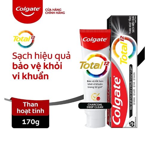 Kem đánh răng Colgate Total than hoạt tính bảo vệ toàn diện 170g