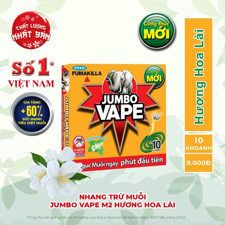 Nhang trừ muỗi JUMBO VAPE 10 Khoanh