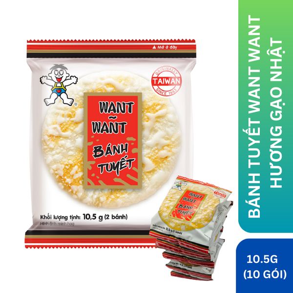 Bánh gạo tuyết Want Want Hương Gạo Nhật dây 10 gói x 10.5g