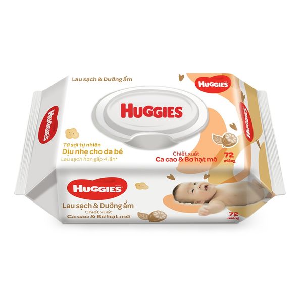 Khăn ướt Huggies dưỡng ẩm 72 miếng