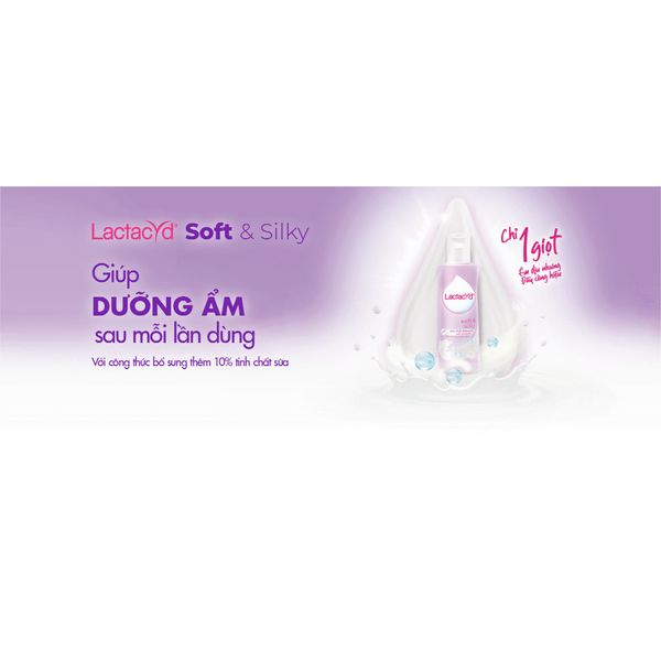 Dung dịch vệ sinh phụ nữ LACTACYD SOFT AND SILKY 250ML