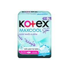 Băng vệ sinh Kotex Max Cool French Spa ngày nhiều 28cm có cánh 6 miếng