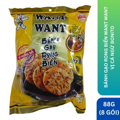 Bánh gạo rong biển Want Want vị cá ngừ Bonito 88g