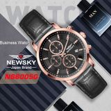  ĐỒNG HỒ NEWSKY NS6005G.L04 Nam máy quartz kính sapphire size 42mm 5ATM 