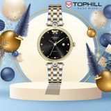 ĐỒNG HỒ TOPHILL TE063L.M6157 Nữ Máy quartz(pin) Dây thép 316L Kính sapphire 5ATM