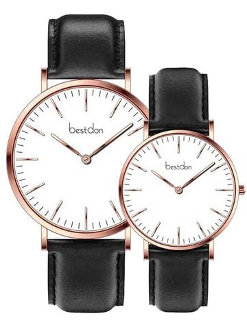 ĐỒNG HỒ BESTDON BD99118G-B06 + BD99118L-B06 Nam, Nữ Máy Quartz (pin) Kính sapphire 3ATM