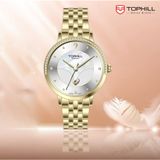 ĐỒNG HỒ TOPHILL TE062L.M2687 Nữ Máy quartz(pin) Dây thép 316L Kính sapphire 3ATM