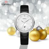 ĐỒNG HỒ TOPHILL TE065L.MB1637 Nữ Máy quartz(pin) Dây da Kính sapphire 3ATM