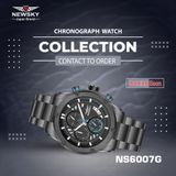  ĐỒNG HỒ NEWSKY NS6007G.S04Nam máy quartz Kính sapphire size 44mm 5ATM 