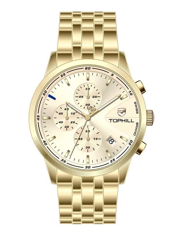  ĐỒNG HỒ TOPHILL TL022G.S2152 Nam Máy Quartz(pin) Kính sapphire Size 42mm 5ATM 